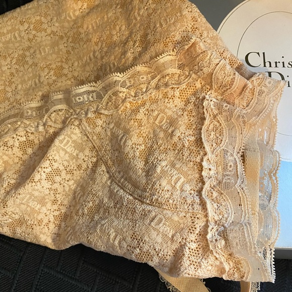Vintage 70’s-80’s Christian Dior Lace teddy bodysuit with lace garter belt combo - Picture 9 of 11